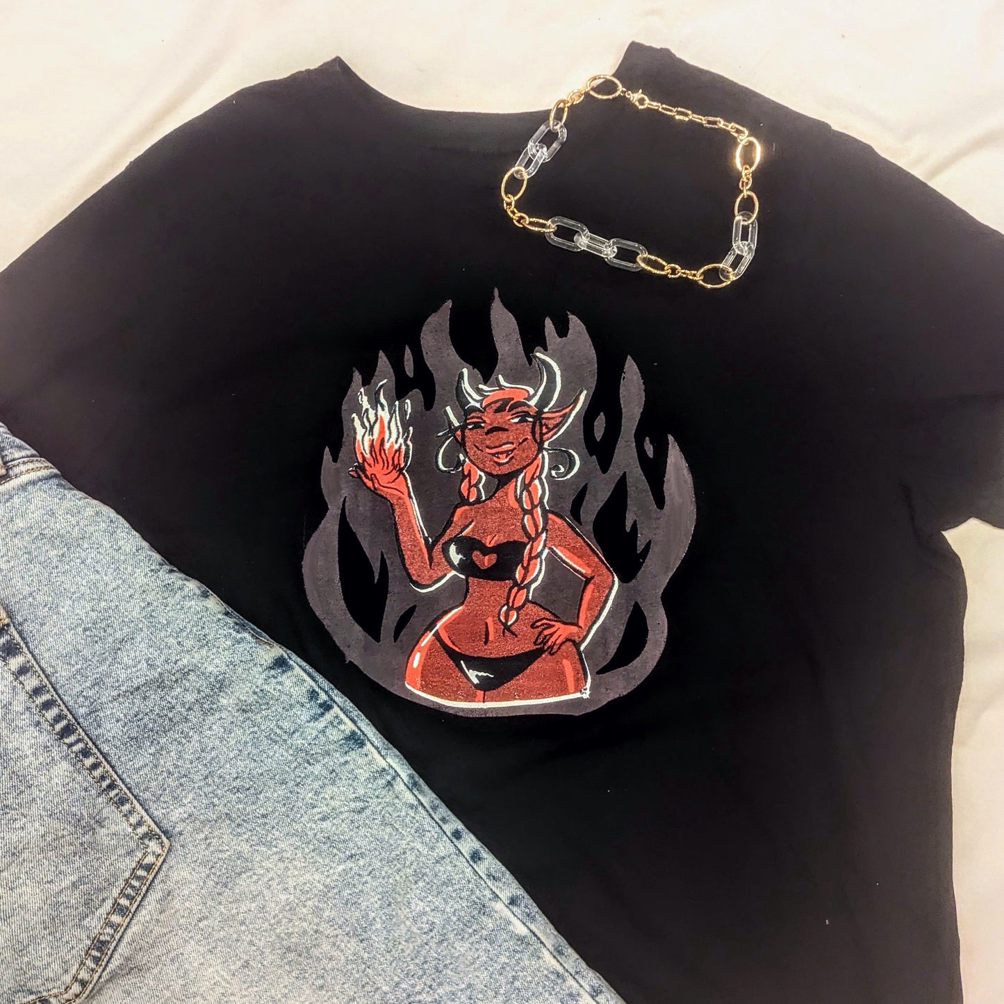 Camisa súcubo del fuego del infierno