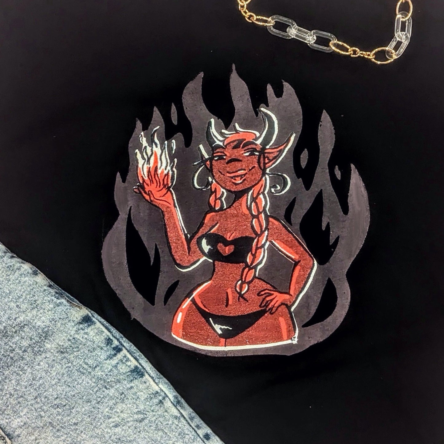 Camisa súcubo del fuego del infierno